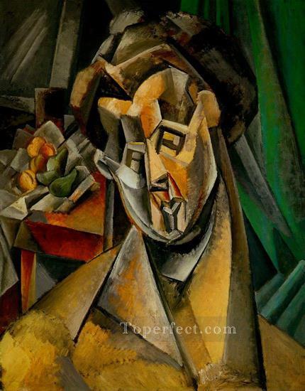Woman with Pears 1909 Pablo Picasso Oil Paintings